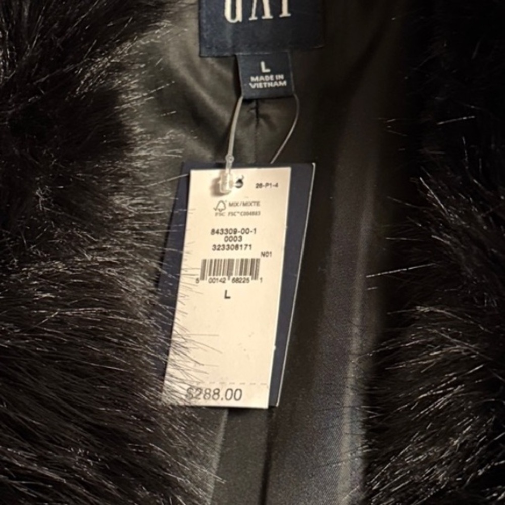 GAP Faux Fur Long Coat - Picture 11 of 11